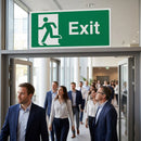 Exit Sign with Running Man – Left Direction – Indoor/Outdoor Use