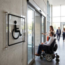 Disabled Symbol Sign – 200mm x 200mm – Clear Acrylic – Indoor/Outdoor