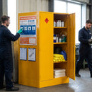 Flammable Storage Cabinet Bundle – Yellow – 6ft with Accessories – Industrial Use