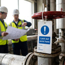 Double Sided Safety Tags – Lock Out Point – 80mm x 150mm – Matt PVC – Industrial Use