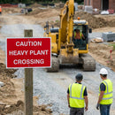 Caution Traffic Signs – Heavy Plant Crossing – Durable Plastic – Indoor/Outdoor Use