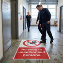 No Entry Floor Graphic – 400mm x 600mm – Polycarbonate – Industrial Use