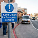 Emergency Vehicle Access Sign – 1mm Rigid Plastic – Indoor/Outdoor Use