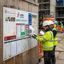 Construction Site Safety Notice Board – 1800mm x 1000mm – Rigid Plastic – Industrial Use