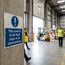 Safety Sign – White – Rigid Plastic & Vinyl – Indoor/Outdoor Use