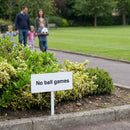 No Ball Games Verge Sign – 450mm x 150mm – Aluminum – Outdoor Use