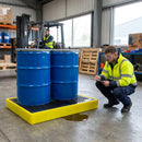 2 Drum Bunded Workfloor – 1260x860x150mm – Polyethylene – Industrial