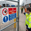 No Unauthorised Entry Sign – 600mm x 450mm – Rigid Plastic – Indoor/Outdoor
