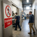 Employees Only Safety Sign – 1mm Rigid Plastic – Indoor/Outdoor Use