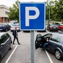 Parking Symbol Sign – 400mm x 400mm – Rigid Plastic – Indoor/Outdoor Use