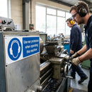 Use Ear Protectors When Operating Machine Safety Sign – 1mm Rigid Plastic – Indoor/Outdoor