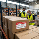 Quarantined Quality Control Labels (Roll of 100) – 50mm x 20mm – Self Adhesive Vinyl – Indoor Use