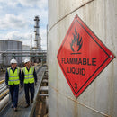 Flammable Liquid 3 Hazard Warning Diamond Sign – 1mm Rigid Plastic – Indoor/Outdoor Use