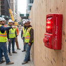 Push Button Site Alarm – Red – ABS Plastic, IP55 – Construction & Events