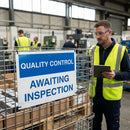 Quality Control Awaiting Inspection Sign – 400mm x 300mm – Rigid Plastic – Indoor/Outdoor Use