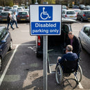 Disabled Parking Only Sign – 1mm Rigid Plastic – Indoor/Outdoor Use