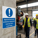 Personal Protective Equipment Safety Signs – 1mm Rigid Plastic – Indoor/Outdoor Use
