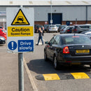 Caution Speed Ramps Sign – 1mm Rigid Plastic – Indoor/Outdoor Use