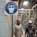 Respirator Symbol Signs – 1mm Rigid Plastic – Indoor/Outdoor Use