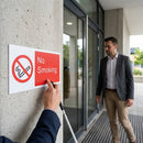 Braille No Smoking Signs – 300mm x 150mm – 1.5mm PVC – Indoor Use