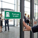 Push Pad to Open Signs – Indoor/Outdoor – Durable Safety Signage