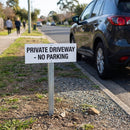 Custom Verge Signs with Post – 450mm x 150mm – 2mm Aluminium – Outdoor Use