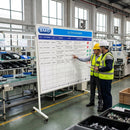Mobile Visual Management Board – 1200mm x 1500mm – Height-Adjustable – Industrial Use
