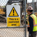 Restricted Area Safety Sign – Durable Material – Industrial Use