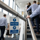 Keep Right Please Use Handrail Double Sided Safety Tags (Pack of 10) – 80mm x 150mm – Matt PVC Double Sided – Industrial Use