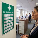 First Aid Sign – 215mm x 310mm – 3mm PVC – Indoor/Outdoor Use