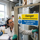 Hazardous Substances Warning Sign – 1mm Rigid Plastic – Indoor/Outdoor Use
