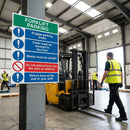 Forklift Parking Safety Sign – 450mm x 600mm – Rigid Plastic – Indoor/Outdoor Use