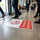 No Smoking Floor Graphic – 400mm x 600mm – Polycarbonate – Industrial Use