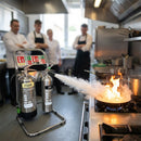 Polished Stainless Steel Fire Extinguishers & Stand Bundle – Indoor Use