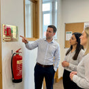 Brass Foam Spray Extinguisher ID Sign – 200mm x 150mm – Polished Finish – Indoor Use