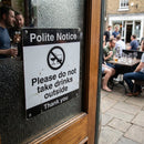 Polite Notice Please Do Not Take Drinks Outside Sign – 1mm Rigid Plastic – Indoor/Outdoor Use