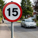 15mph Reflective Traffic Sign (Class RA1) – 600mm Diameter – 3mm Aluminium Composite – Outdoor Use