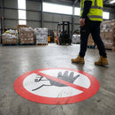 No Entry Symbol Floor Graphic – 400mm Diameter – Polycarbonate – Industrial Use