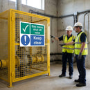 Gas Mains Shut Off Valve Safety Signs – 1mm Rigid Plastic – Indoor/Outdoor Use
