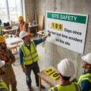 Days Since Last Lost Time Accident Sign – 600mm x 900mm – Durable Correx Plastic – Industrial Safety