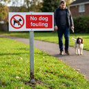 No Dog Fouling Verge Sign – 450mm x 150mm – Aluminum – Outdoor Use