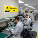 ESD Protected Area Safety Signs – 1mm Rigid Plastic & Self-Adhesive Vinyl – Indoor/Outdoor Use