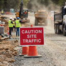 Reflective Traffic Cone Sign – 600mm x 450mm – Polypropylene – Site Safety