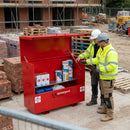 Hazardous Vault Site Chest – 1585mm x 675mm x 1275mm – Red Steel – Industrial Use