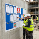 Site Board with Clipboard – 1900x1140mm – Durable Correx Plastic – Industrial Use