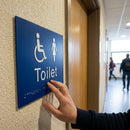 Braille Toilet Sign – 225mm x 150mm – 1.5mm PVC Self-Adhesive – Indoor Use