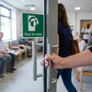 Directional Safety Sign – Turn Right to Open – Indoor/Outdoor Use
