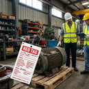 Safety Red Tags – 80mm x 150mm – Matt PVC – Warehouse Safety