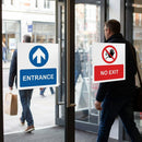 Entrance / No Exit Double Sided Window Sticker – 150mm x 150mm – Face Adhesive Vinyl – Indoor/Outdoor