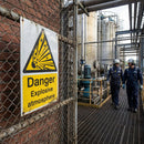 Danger Explosive Atmosphere Sign – 1mm Rigid Plastic – Indoor/Outdoor Safety
